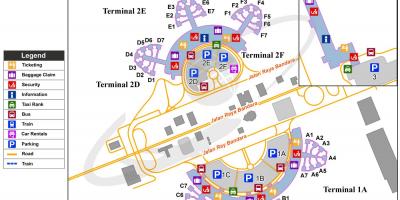Soekarno hatta нисэх онгоцны буудлын терминал 2 газрын зураг