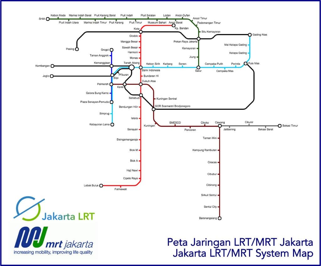 Жакарта lrt газрын зураг