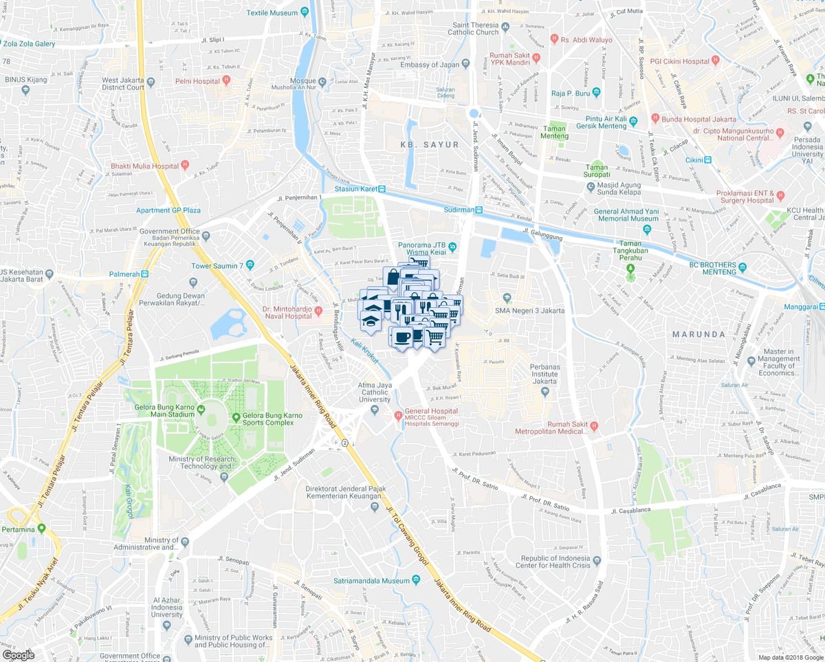 sudirman Жакарта газрын зураг